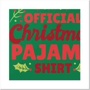 official christmas pajama shirt Posters and Art